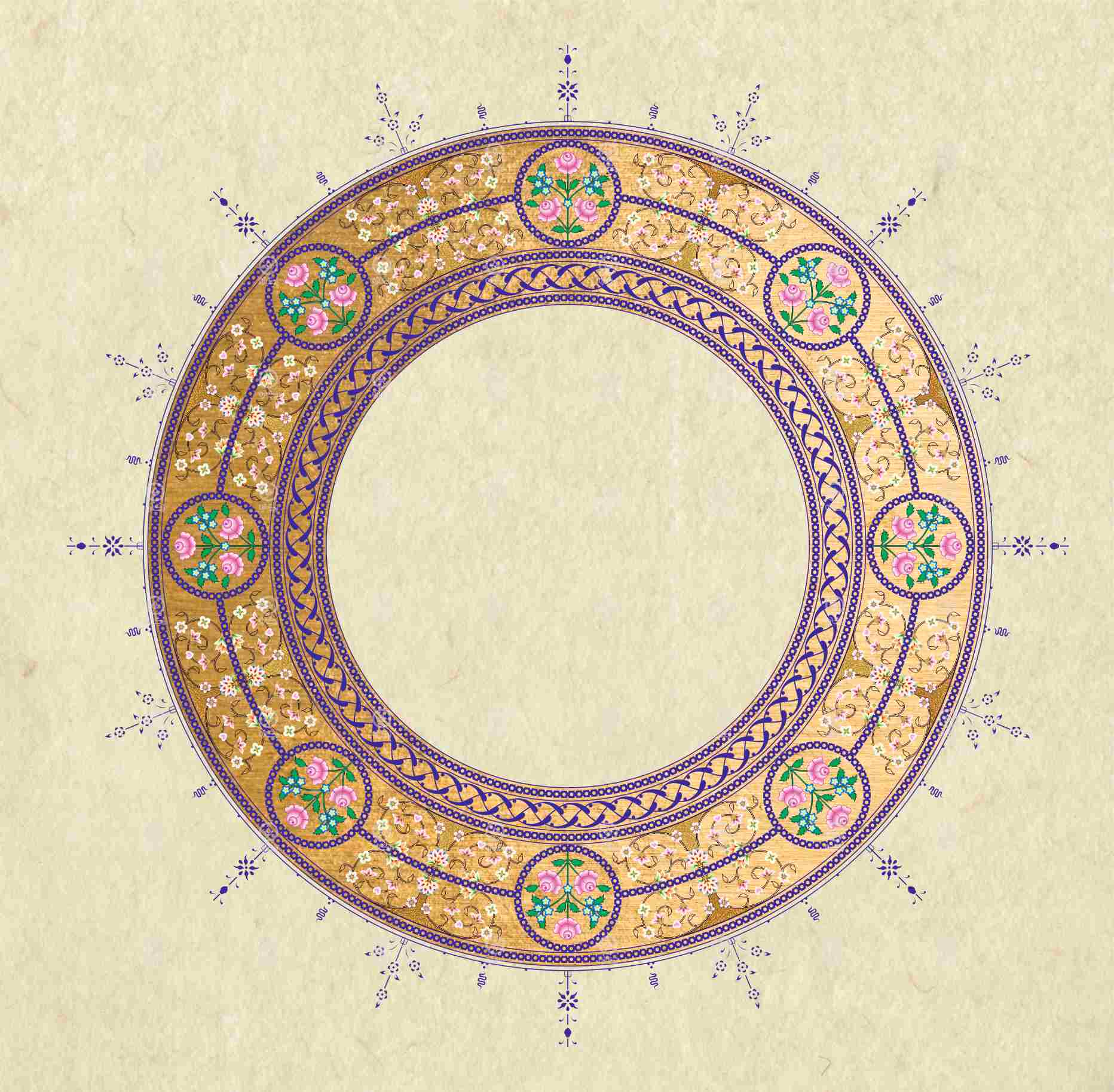 فایل تذهیب شماره 37 لایه باز با فرمت کورل و ایلاستریتور